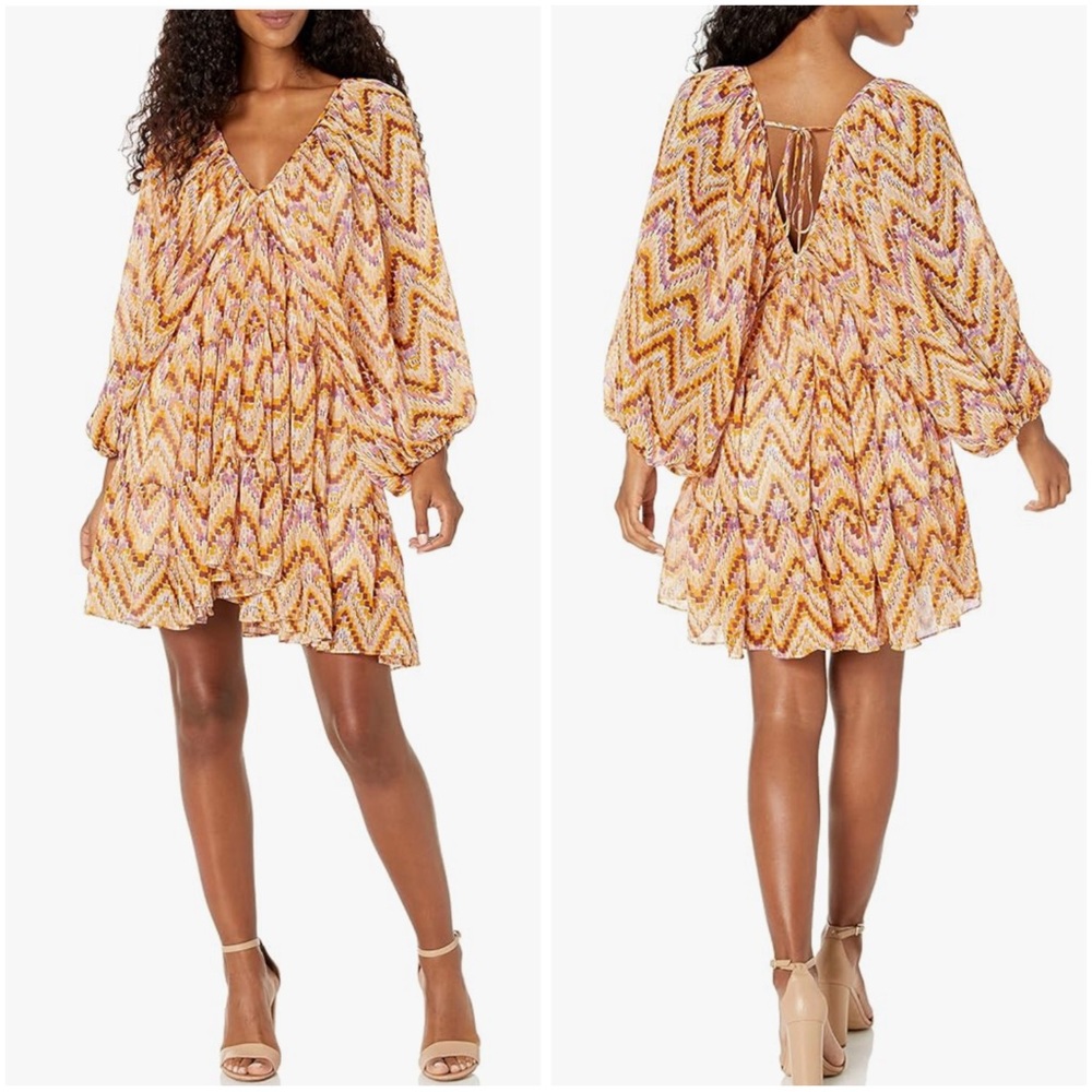 Likely NWT Long Sleeve Chevron Flowy Colin Dress